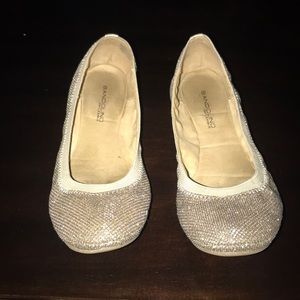 Gold Bandolino ballet flats